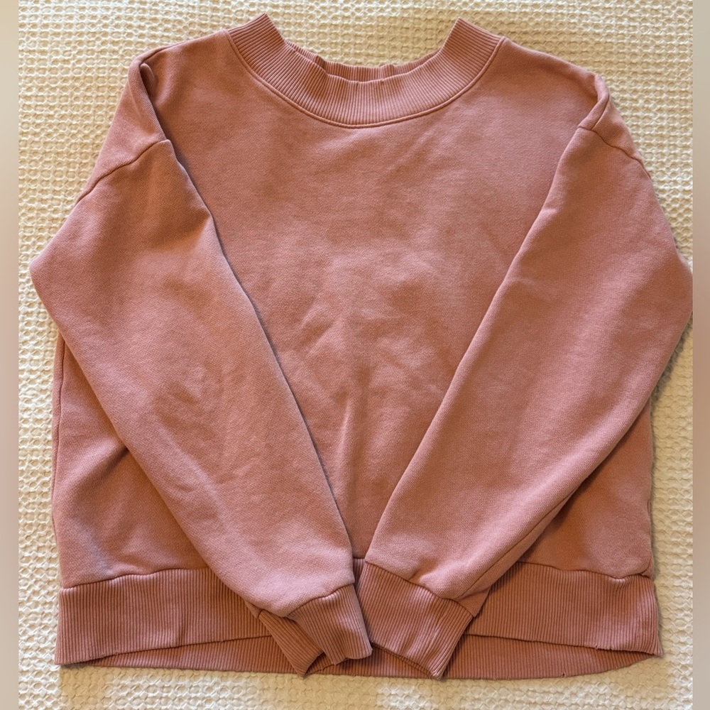 Aerie muted pink crew neck